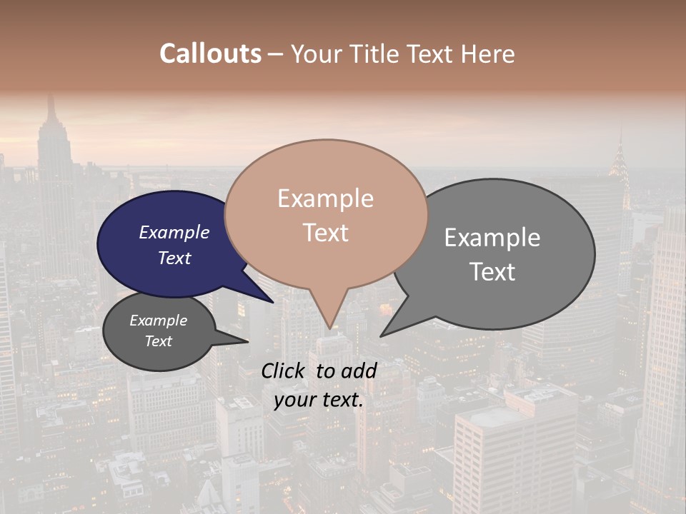 A Cityscape With A Sunset In The Background PowerPoint Template