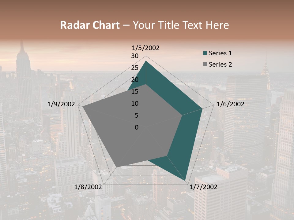 A Cityscape With A Sunset In The Background PowerPoint Template