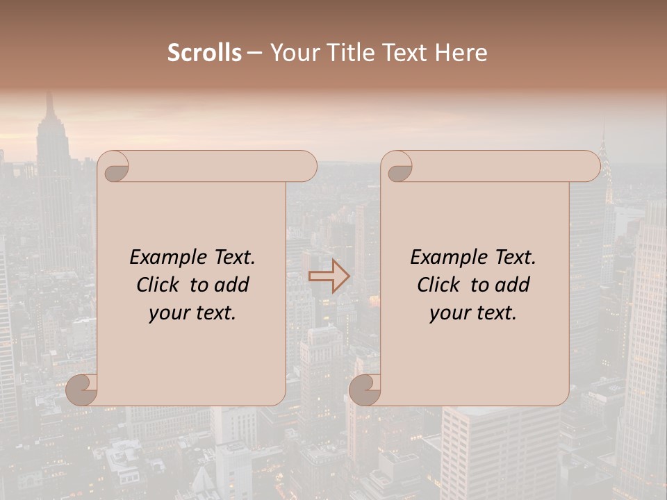 A Cityscape With A Sunset In The Background PowerPoint Template