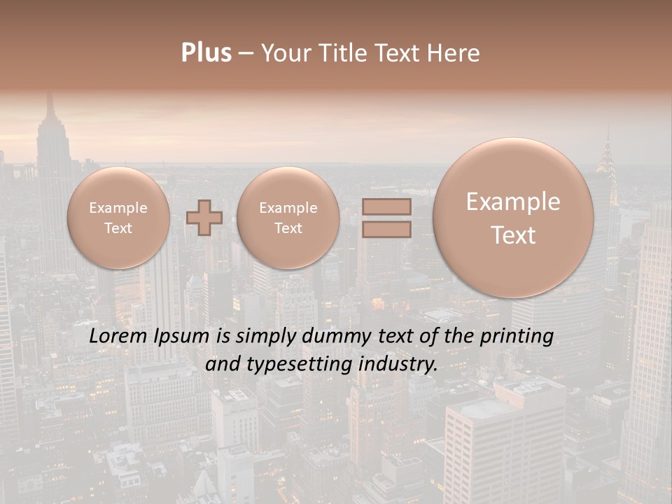 A Cityscape With A Sunset In The Background PowerPoint Template
