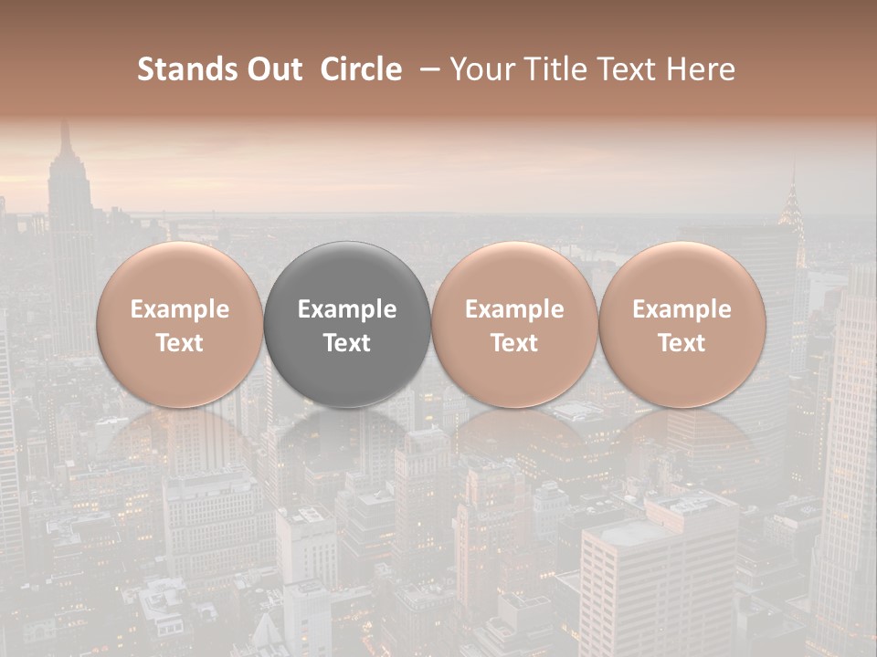 A Cityscape With A Sunset In The Background PowerPoint Template