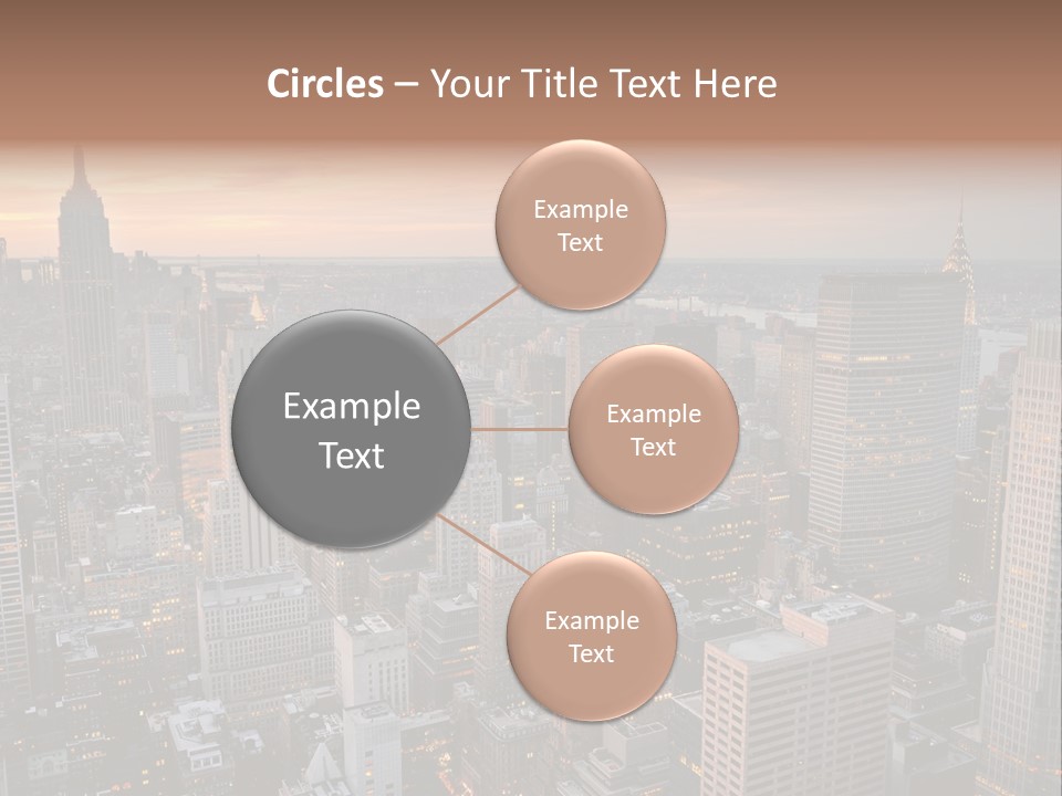 A Cityscape With A Sunset In The Background PowerPoint Template