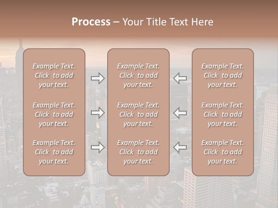 A Cityscape With A Sunset In The Background PowerPoint Template