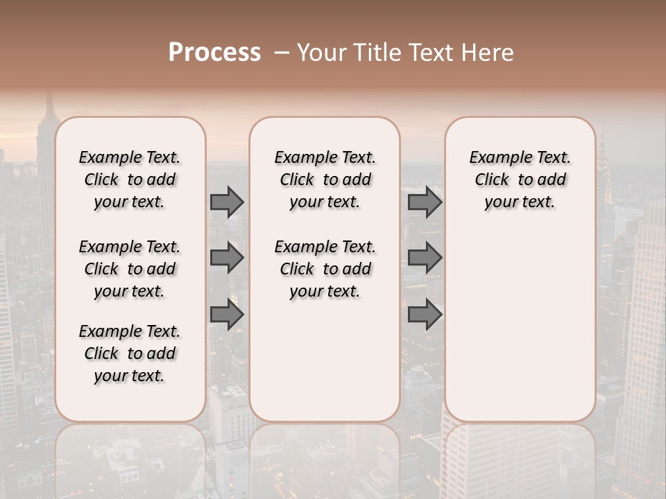 A Cityscape With A Sunset In The Background PowerPoint Template