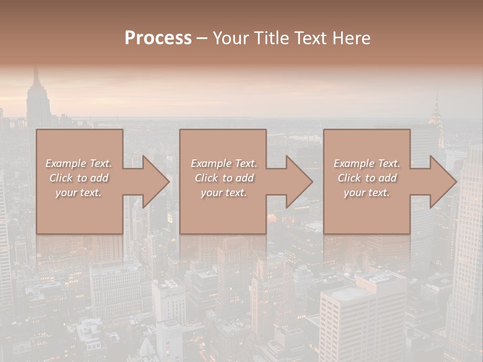 A Cityscape With A Sunset In The Background PowerPoint Template