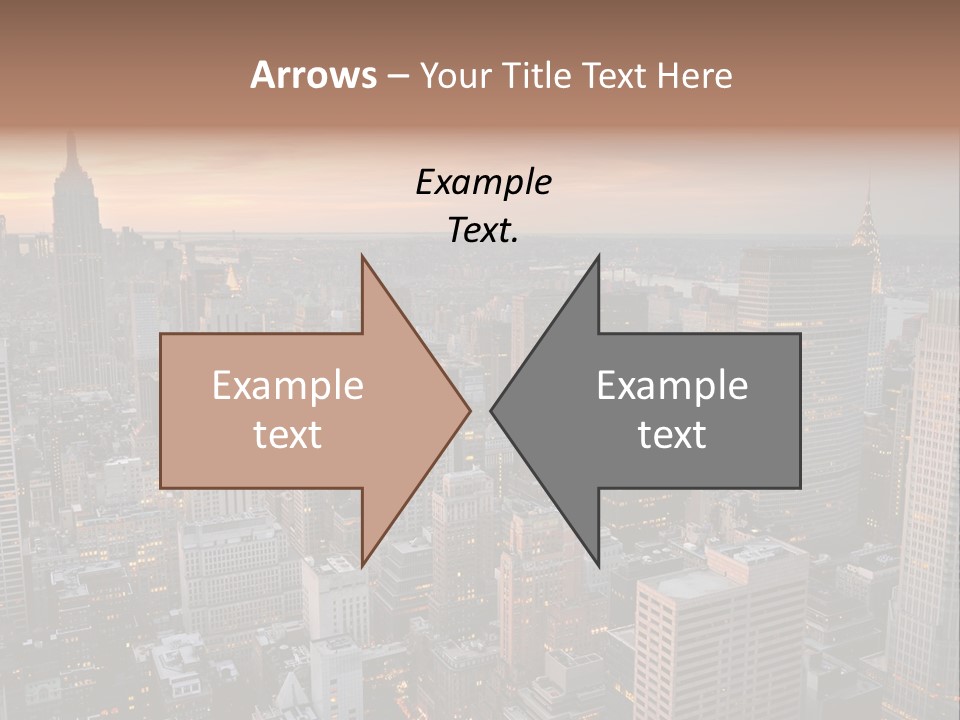 A Cityscape With A Sunset In The Background PowerPoint Template
