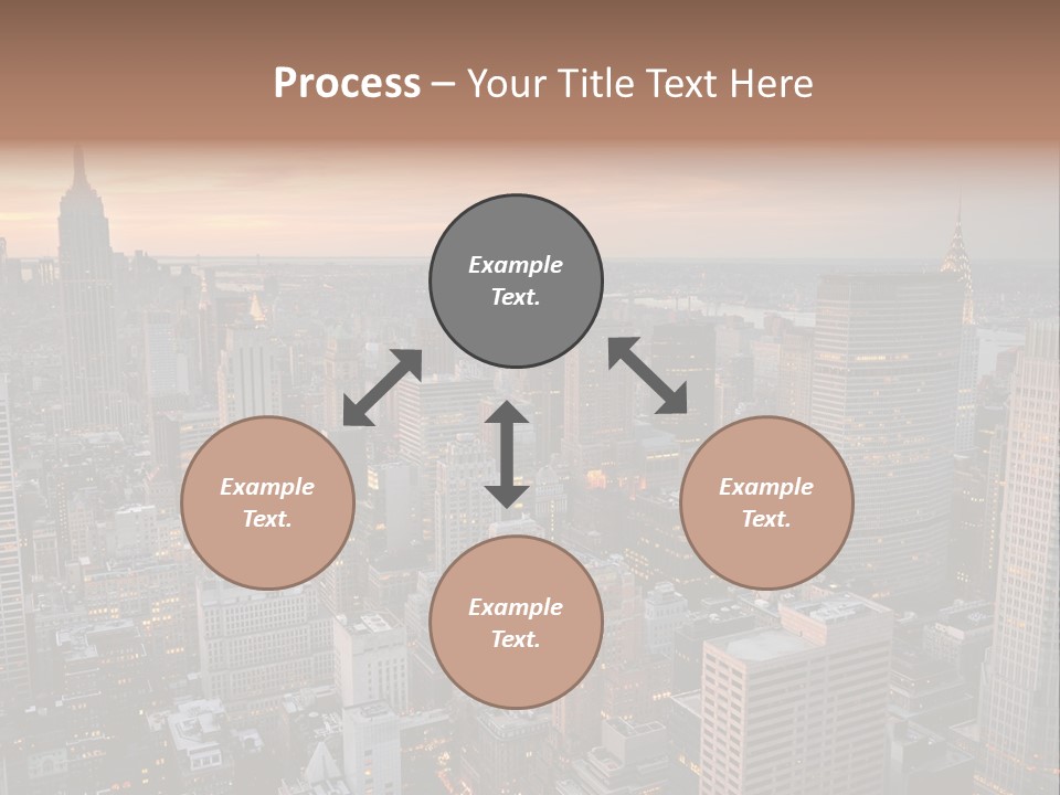 A Cityscape With A Sunset In The Background PowerPoint Template