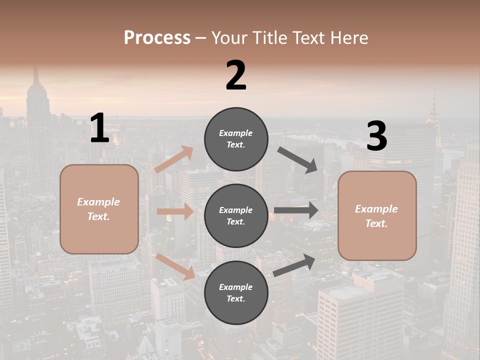 A Cityscape With A Sunset In The Background PowerPoint Template