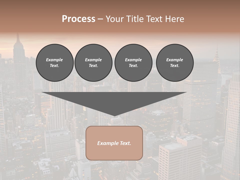 A Cityscape With A Sunset In The Background PowerPoint Template