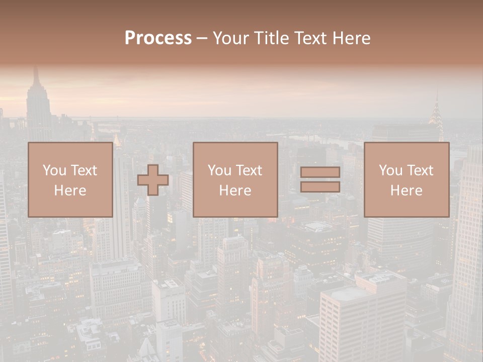 A Cityscape With A Sunset In The Background PowerPoint Template