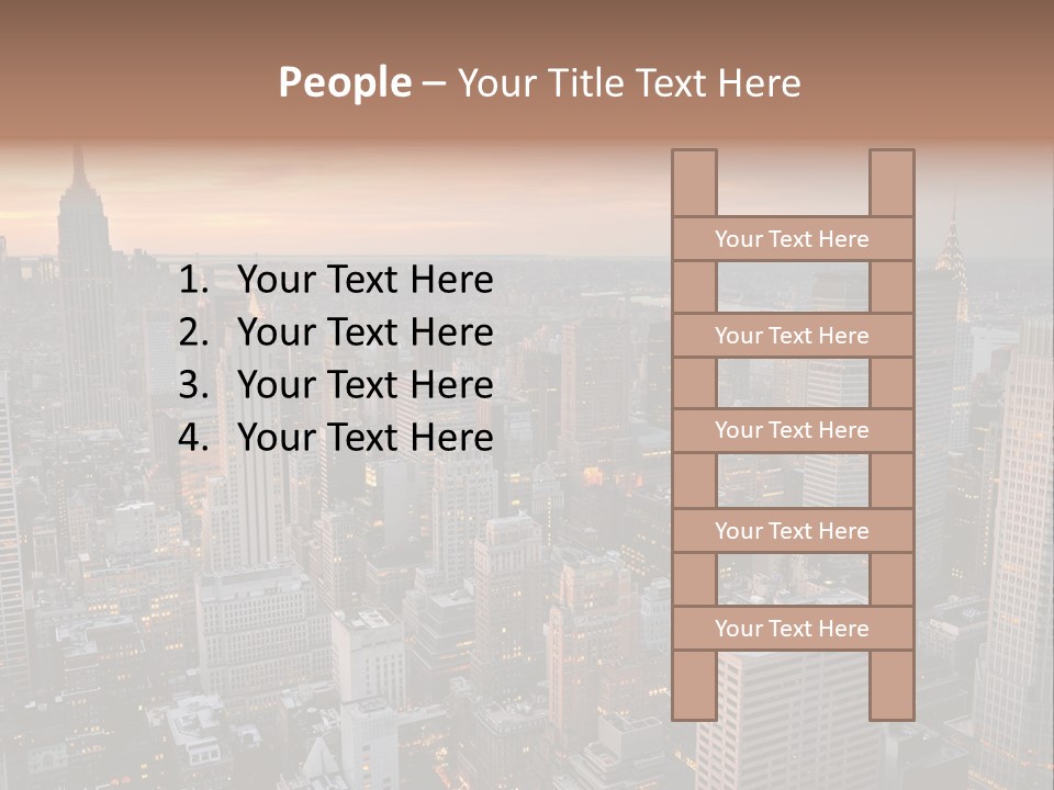 A Cityscape With A Sunset In The Background PowerPoint Template