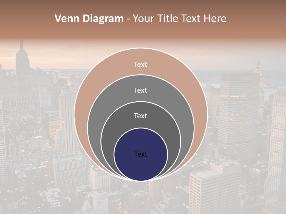 A Cityscape With A Sunset In The Background PowerPoint Template