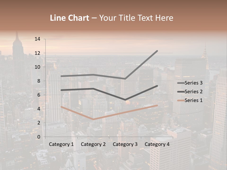 A Cityscape With A Sunset In The Background PowerPoint Template