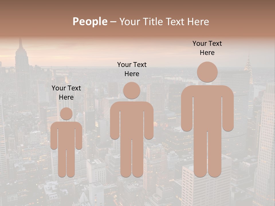 A Cityscape With A Sunset In The Background PowerPoint Template