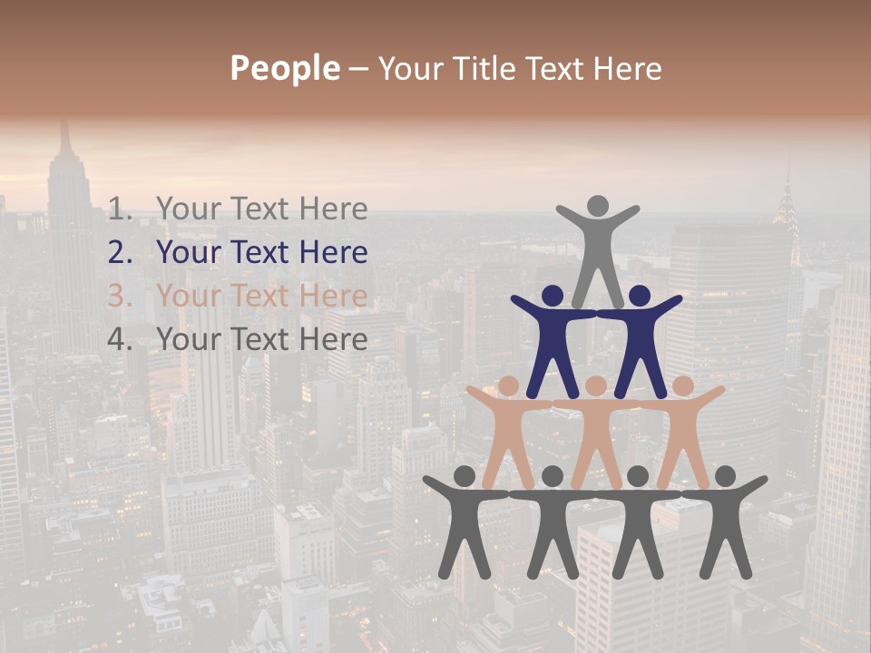 A Cityscape With A Sunset In The Background PowerPoint Template