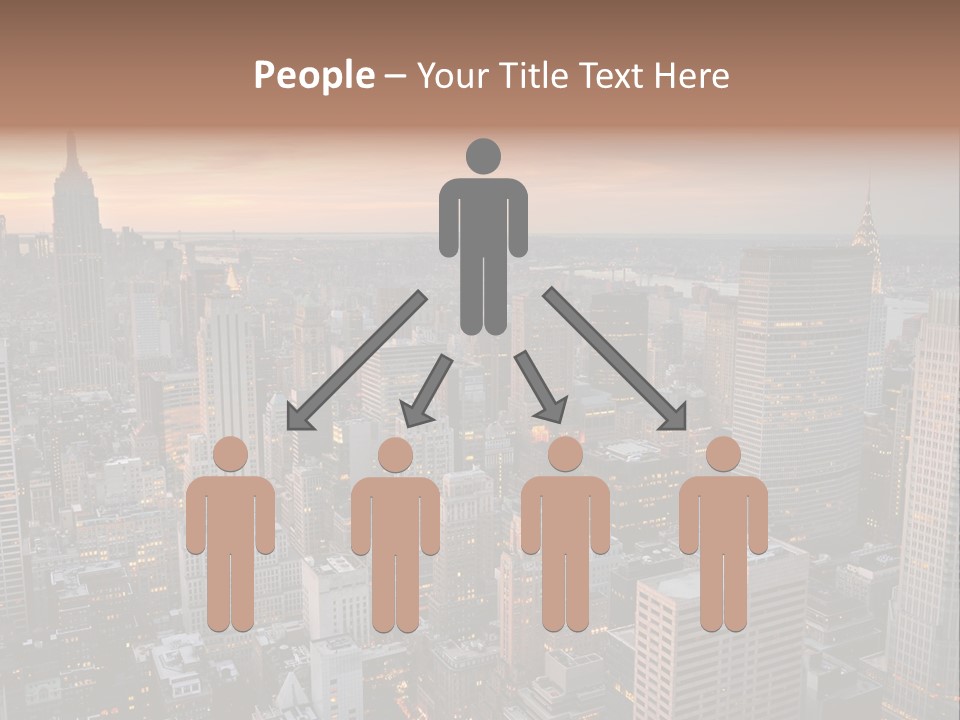 A Cityscape With A Sunset In The Background PowerPoint Template