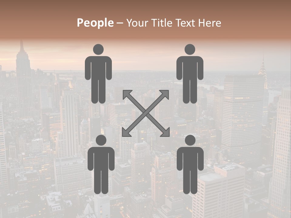 A Cityscape With A Sunset In The Background PowerPoint Template