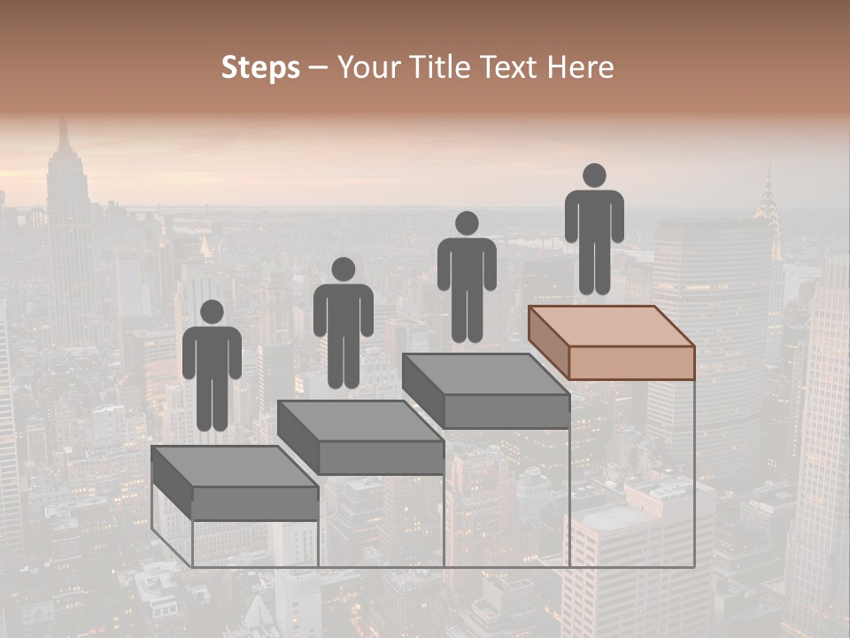 A Cityscape With A Sunset In The Background PowerPoint Template