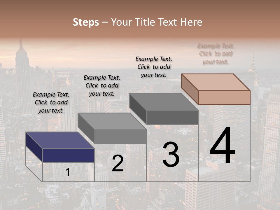 A Cityscape With A Sunset In The Background PowerPoint Template