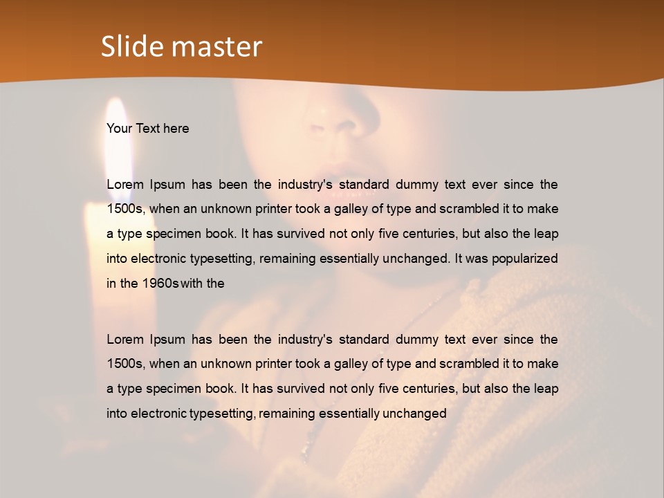 A Young Girl Holding A Lit Candle In Her Hands PowerPoint Template