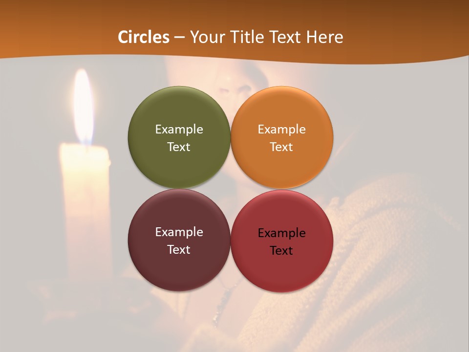 A Young Girl Holding A Lit Candle In Her Hands PowerPoint Template