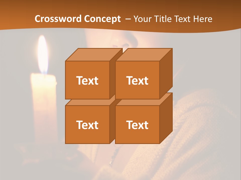 A Young Girl Holding A Lit Candle In Her Hands PowerPoint Template