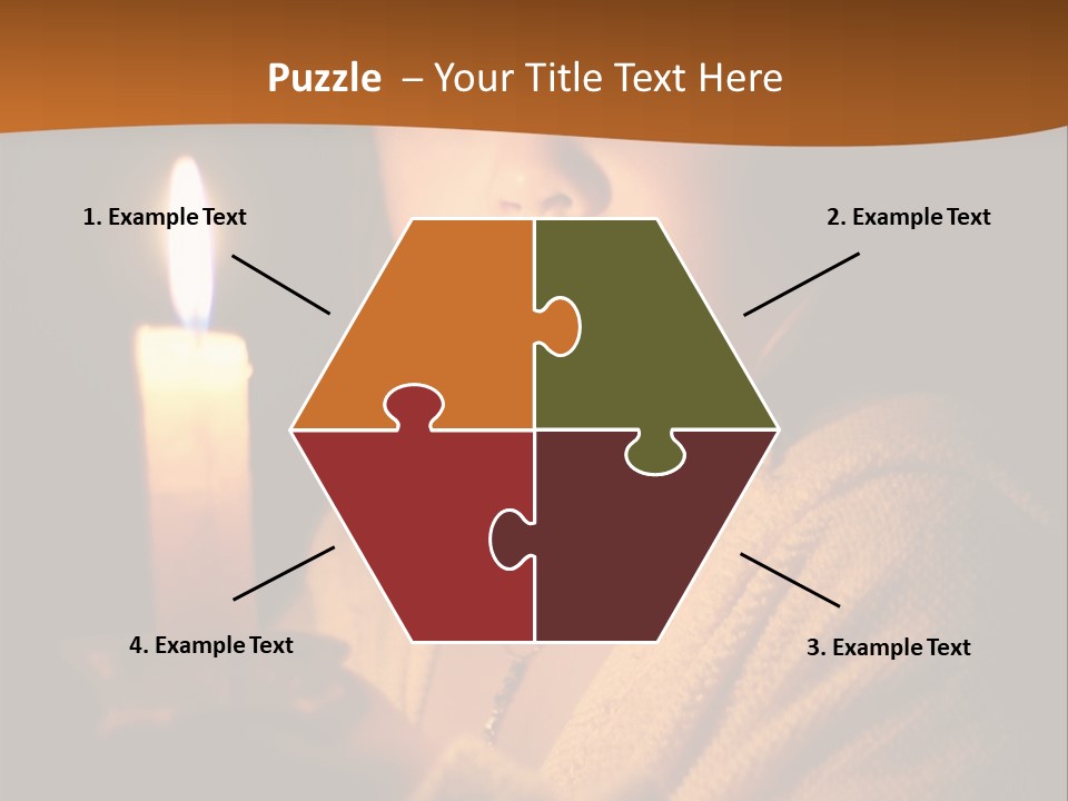 A Young Girl Holding A Lit Candle In Her Hands PowerPoint Template