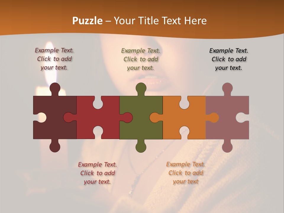 A Young Girl Holding A Lit Candle In Her Hands PowerPoint Template