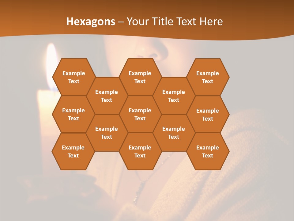 A Young Girl Holding A Lit Candle In Her Hands PowerPoint Template