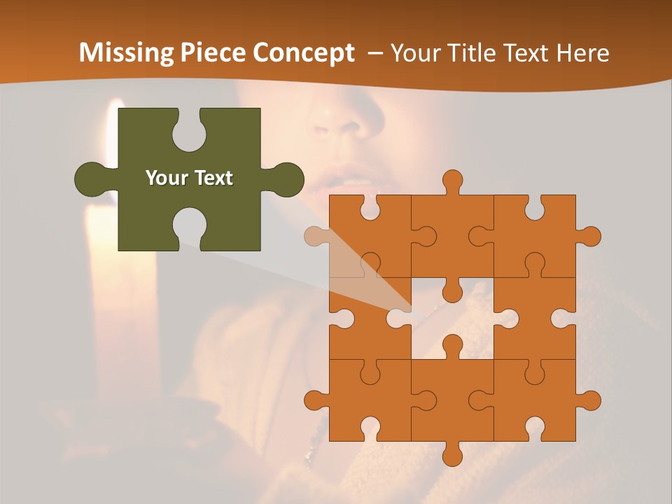 A Young Girl Holding A Lit Candle In Her Hands PowerPoint Template