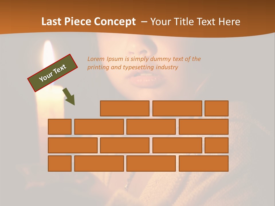 A Young Girl Holding A Lit Candle In Her Hands PowerPoint Template