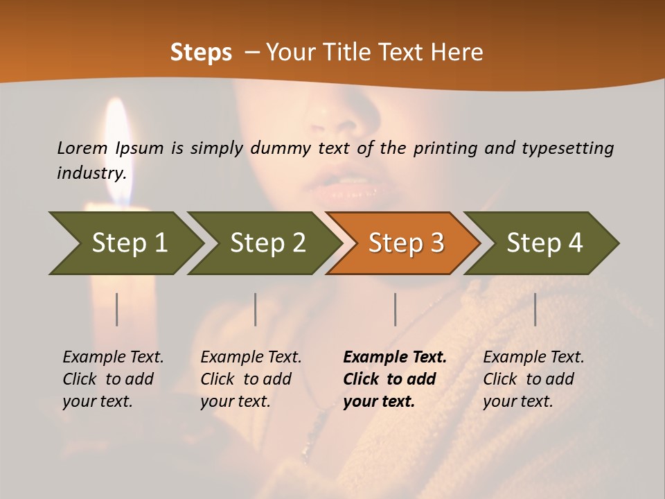 A Young Girl Holding A Lit Candle In Her Hands PowerPoint Template