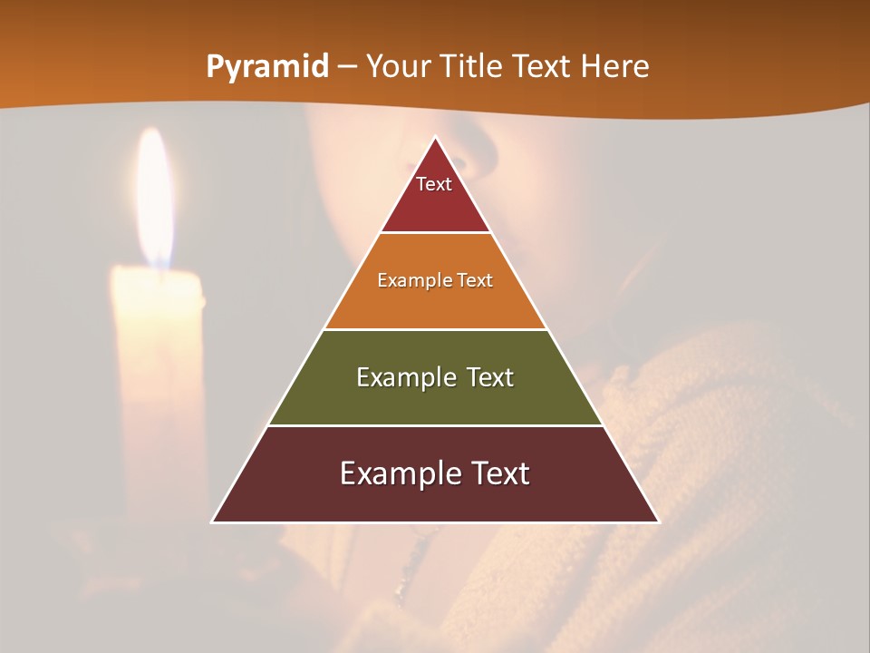 A Young Girl Holding A Lit Candle In Her Hands PowerPoint Template