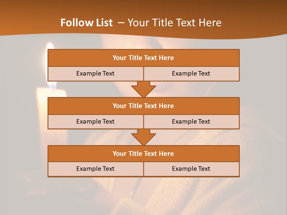 A Young Girl Holding A Lit Candle In Her Hands PowerPoint Template