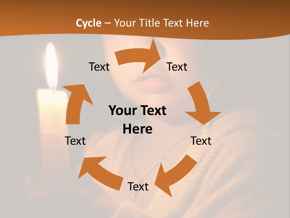 A Young Girl Holding A Lit Candle In Her Hands PowerPoint Template