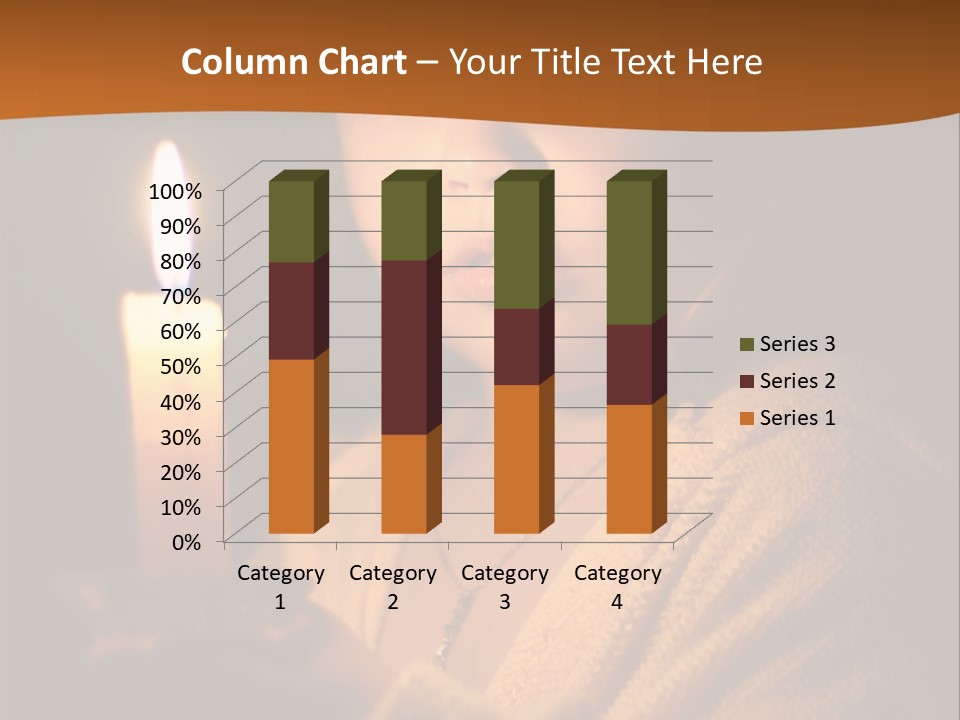 A Young Girl Holding A Lit Candle In Her Hands PowerPoint Template