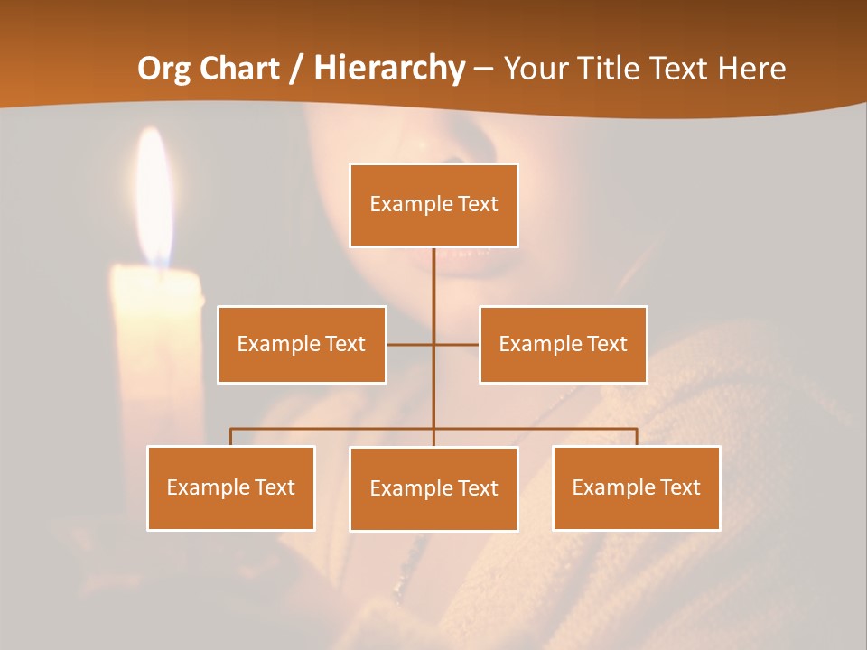 A Young Girl Holding A Lit Candle In Her Hands PowerPoint Template