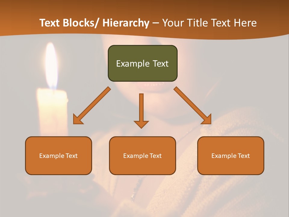 A Young Girl Holding A Lit Candle In Her Hands PowerPoint Template