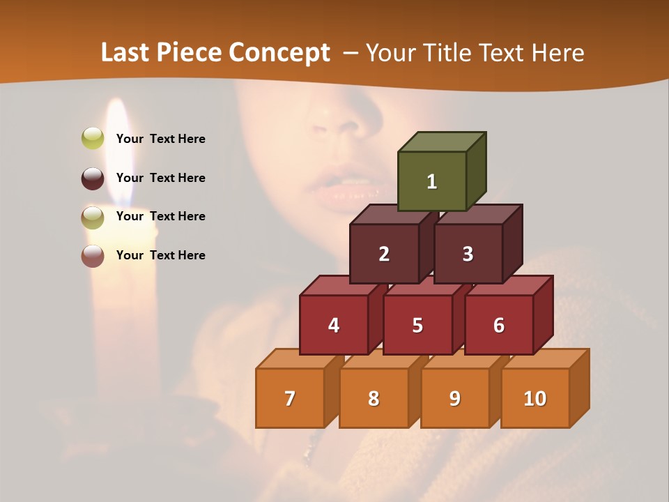 A Young Girl Holding A Lit Candle In Her Hands PowerPoint Template