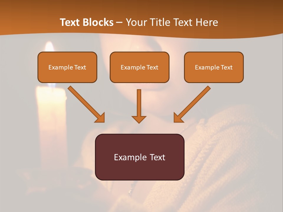 A Young Girl Holding A Lit Candle In Her Hands PowerPoint Template