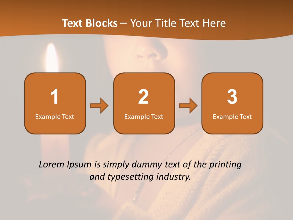 A Young Girl Holding A Lit Candle In Her Hands PowerPoint Template