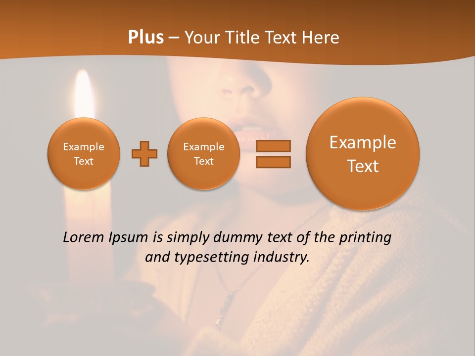 A Young Girl Holding A Lit Candle In Her Hands PowerPoint Template
