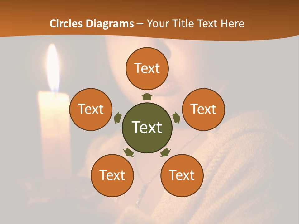 A Young Girl Holding A Lit Candle In Her Hands PowerPoint Template