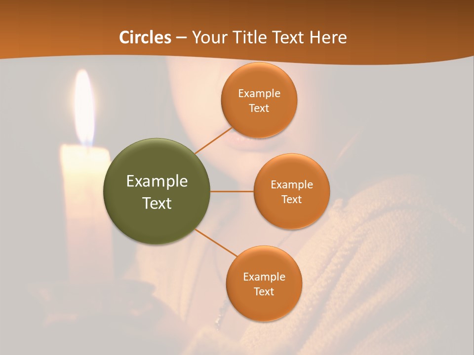 A Young Girl Holding A Lit Candle In Her Hands PowerPoint Template
