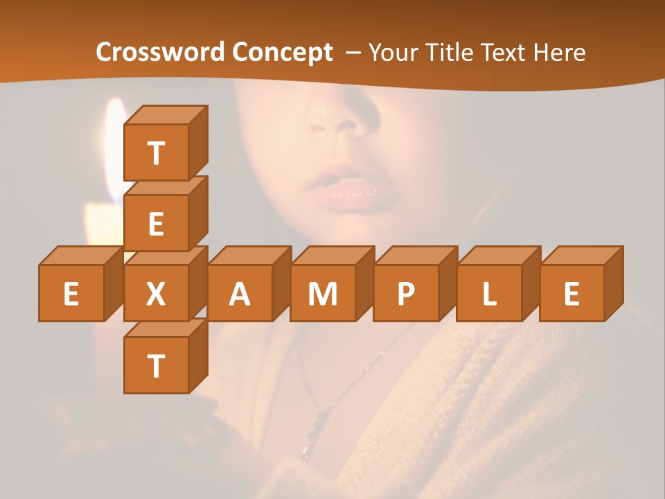 A Young Girl Holding A Lit Candle In Her Hands PowerPoint Template