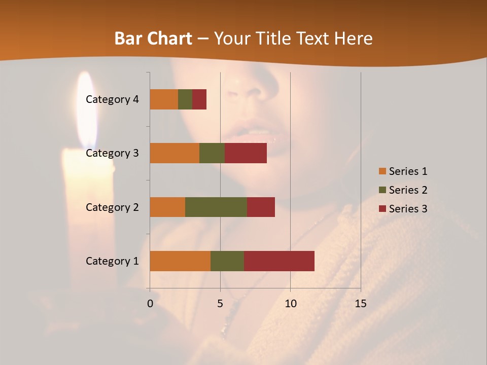 A Young Girl Holding A Lit Candle In Her Hands PowerPoint Template