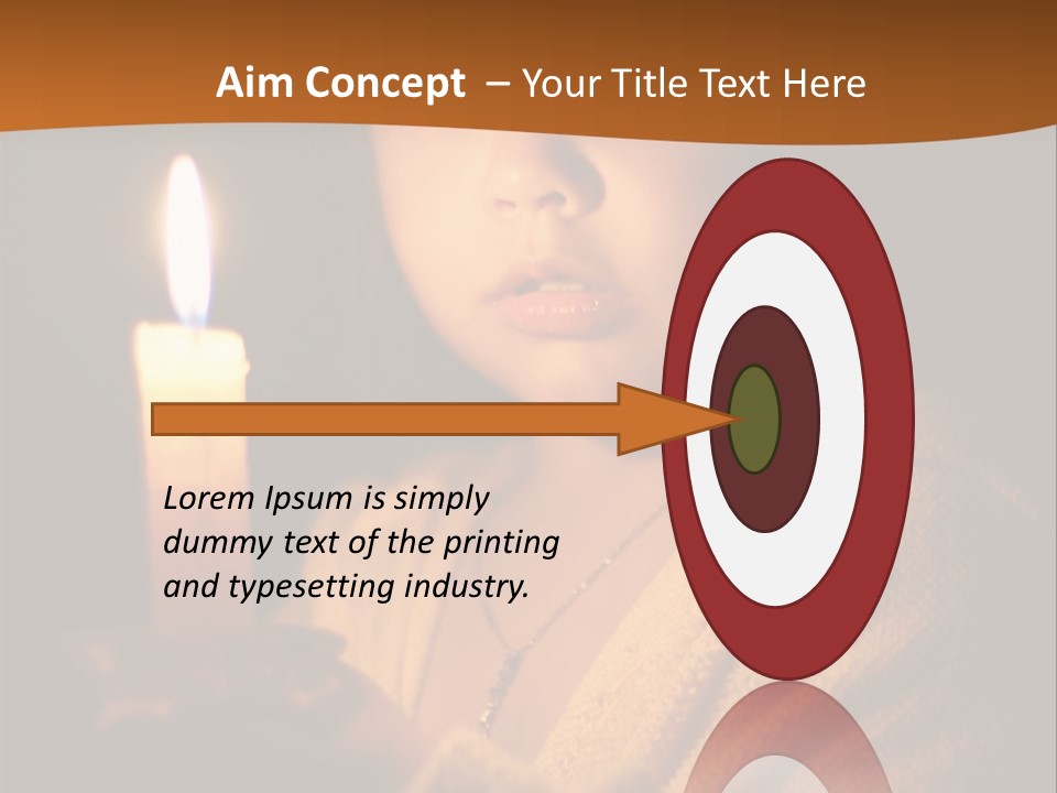 A Young Girl Holding A Lit Candle In Her Hands PowerPoint Template