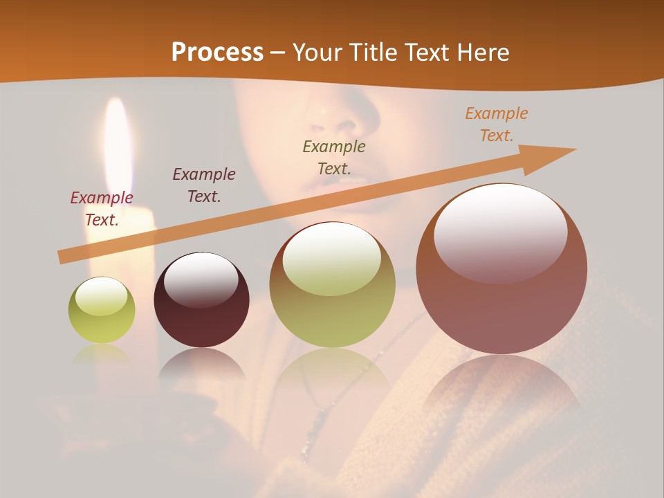 A Young Girl Holding A Lit Candle In Her Hands PowerPoint Template