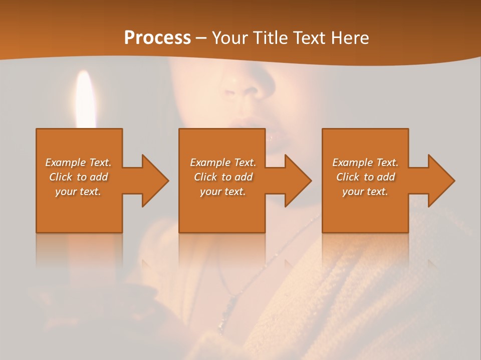A Young Girl Holding A Lit Candle In Her Hands PowerPoint Template