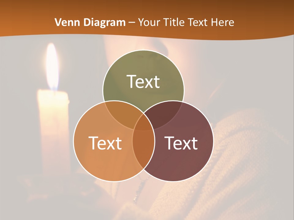 A Young Girl Holding A Lit Candle In Her Hands PowerPoint Template